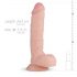 Real Fantasy Glynn - realistyczny dildo z jądrami 25cm (naturalny)