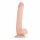 Realistyczny elficki dildo z jądrami, 28 cm, naturalny kolor