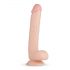 Realistyczny elficki dildo z jądrami, 28 cm, naturalny kolor