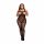 Baci Plus Size - wzorzysta siateczkowa bodystocking - czarna (XL-XXL)