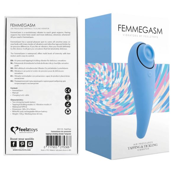 FEELZTOYS Femmegasm - 2w1 wibrator na łechtaczkę (niebieski)